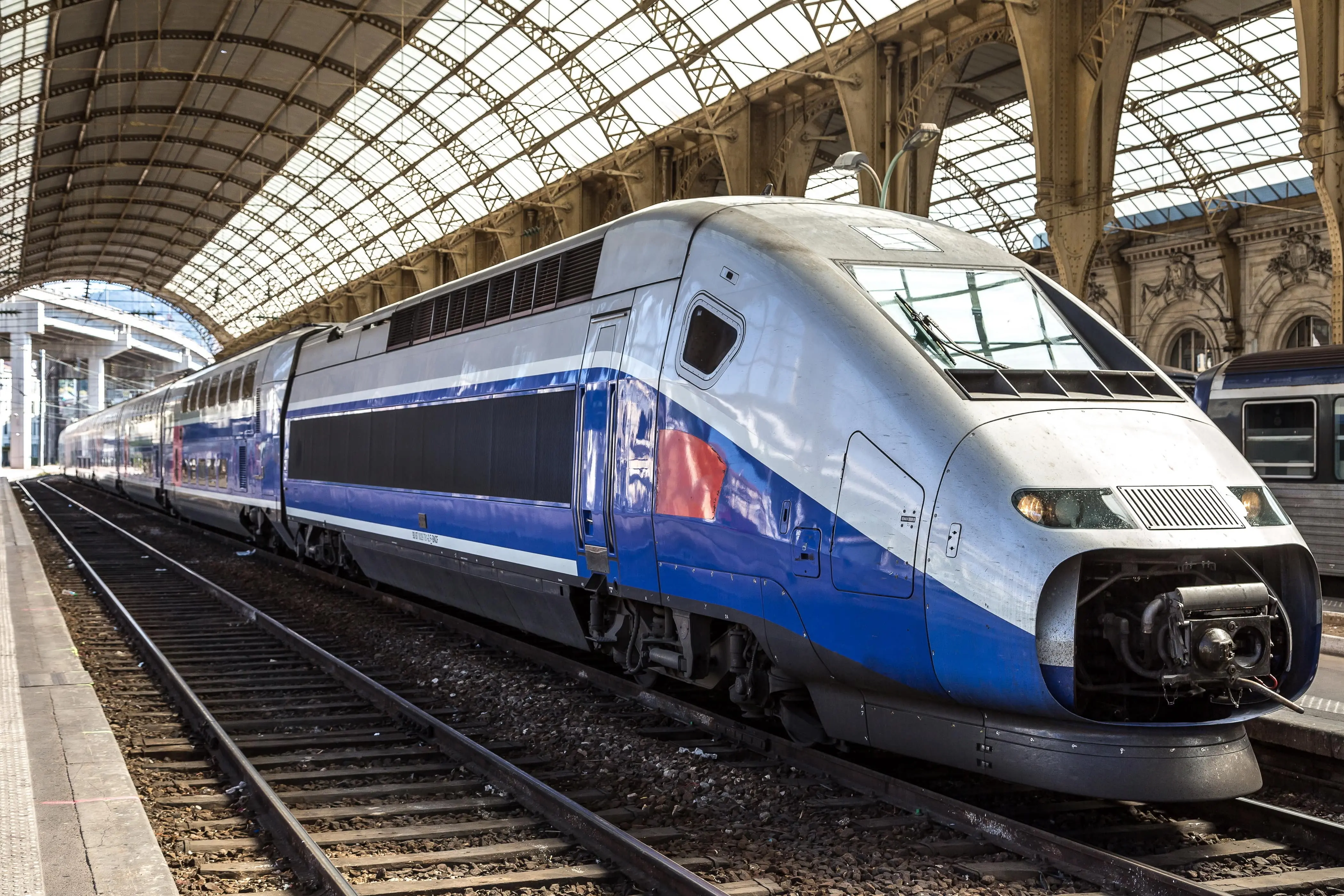 The World’s Most Iconic Trains: A passenger train stands at Nice Train Station